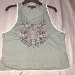 Green crop top